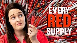 Coloring Using ONLY RED Art Supplies!