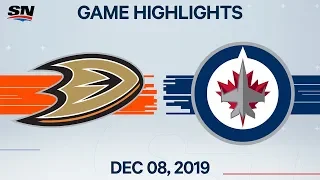 NHL Highlights | Ducks vs. Jets – Dec. 8, 2019