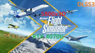 Microsoft Flight Simulator 2020 5800x3D+4070ti 2K DLSS3 DX12