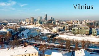 This Snow-Covered City Is Mesmerizing! Winter Walk in The City of Vilnius. Lithuania