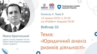 4.6.32. Юридичний аналіз ризиків діяльності ► Курс “Кращі практики управління медичним закладом