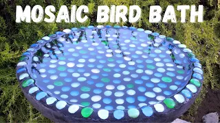 DIY Mosaic Bird Bath out of Cement - Papercrete Projects