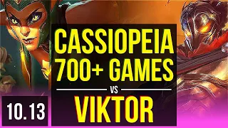 CASSIOPEIA vs VIKTOR (MID) | 1.4M mastery points, 4 early solo kills | EUW Master | v10.13