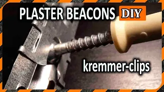 DIY - We install plaster beacons on the kremmer-clips, apply plaster with our own hands.