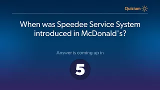 When was Speedee Service System introduced in McDonald's?   McDonald's Quiz