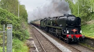 Raw footage Blackburn Heritage Steam BR34046 Braunton Fellsman 156441 156429 northern dmu 195126