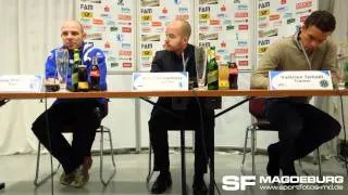 Pressekonferenz - 1. FC Magdeburg gegen Hannover 96 II 1:2 (1:1) - www.sportfotos-md.de