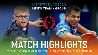 Highlights | Felix Lebrun (FRA) vs Elmurod Kholikov (UZB) | MT Grps | #ITTFWorlds2022