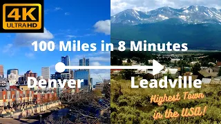 [4k] Timelapse Drive to Highest Town in America from Denver