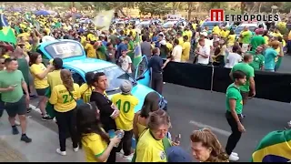 Manifestantes apoiam  Jair Bolsonaro em Goiânia