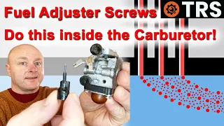 CHAINSAW CARBURETOR FUEL SCREW SETTINGS do this Inside Carb | FASCINATING!