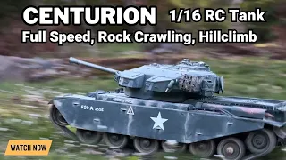 Rock Crawling, Hillclimb, Full Speed: Tamiya 1/16 Centurion RC Tank
