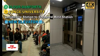 TTC POV Walk: Lansdowne Station to Sheppard West Station Via Spadina Station【4K 60FPS】