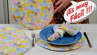 CÓMO HACER FUNDAS DE TELA PARA PLATO BASE | IDEAS DE DECORACIÓN PARA MESA PUESTA