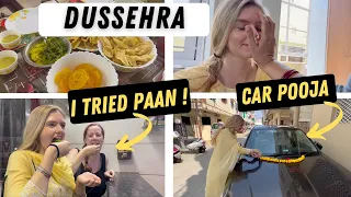 MY FIRST TIME TRYING PAAN, CELEBRATING DUSSEHRA, FIRST TIME CAR POOJA!  ▹JenniJi