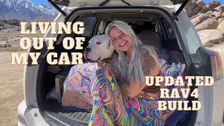 LIVING OUT OF MY RAV4- updated car camping tour