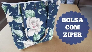 Costurando: Bolsa com zíper simples