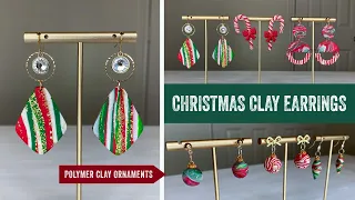 Christmas Clay Earrings Tutorial | Polymer Clay Earrings | Handmade Earrings | DIY Clay Earrings