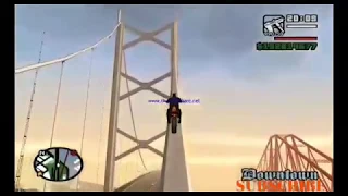 GTA San world best stunt on bridge