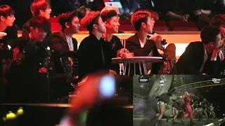 [Fancam] 151202 BTS iKON REACTION TO CL 'Hello Bitches' Ver. 1 @ 2015 MAMA Awards 직캠