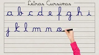 Letras Cursivas Minúsculas | Alfabeto em Português | ABC português Infantil | Educativo