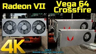Vega 64 Crossfire vs Radeon VII 4K Split Screen