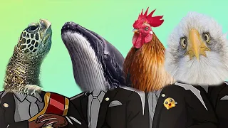 Funny Videos Eagle & Rooster & Whale & Turtle - Coffin Dance Meme ( Cover )