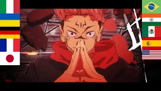 Sukuna's  Domain Expansion 2.0 in different languages | Jujutsu Kaisen