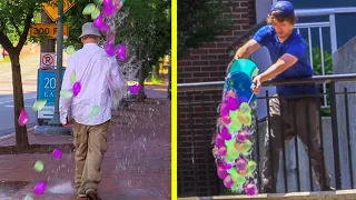 Raining Water Balloon Prank