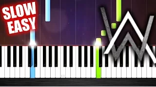 Alan Walker - Alone - SLOW EASY Piano Tutorial by PlutaX