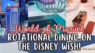 DISNEY DINING REVIEW | Rotational Dining on Disney Wish | World of Marvel Review!