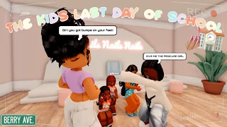 THE KIDS LAST DAY OF SCHOOL! *the girls got there nails done!* | BERRY AVENUE ROLEPLAY! *Roblox Rp*