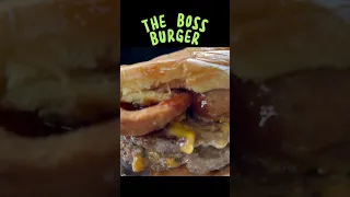 EATING THE BOSS BURGER FROM BURGER CITY: A DELICIOUSLY MESSY FEAST FOR YOUR SENSES #shorts