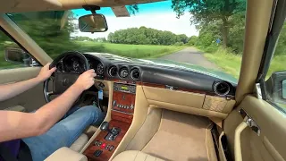 Mercedes Benz R107 560 SL - Driving Video - Euro-Spec, 83.000km, 261 Nelkengrün - Oldenzaal Classics