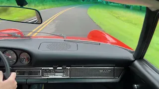 1969 Porsche 911t Tangerine driving