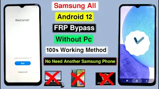 "Finally" Samsung All Android 12 FRP Bypass Without Pc |Google Account Remove Any Samsung Android 12