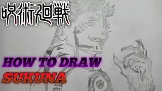 How to draw sukuna | jujutsu kaisen