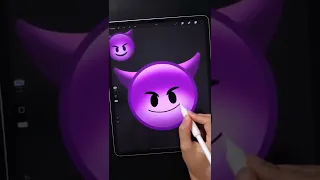 Drawing Purple Devil Emoji! 👿 #shorts