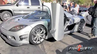 FLOYD MAYWEATHER PULLS UP IN 4.8 MILLION DOLLAR KOENIGSEGG SUPERCAR LIKE A BOSS BEFORE HIS WORKOUT!