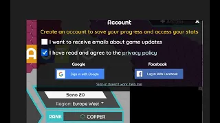 Instructions on how to log in to the hexanaut io account via google