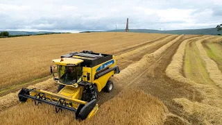 Purcell Farms combining winter barley outside Limavady at the Beresford Monument 2022