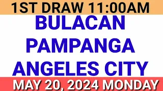 STL - BULACAN PAMPANGA,ANGELES CITY May 20, 2024 1ST DRAW RESULT