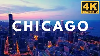 Chicago At Night 4k, USA 🇺🇸 | Chicago Skyline, 4K Drone Footage