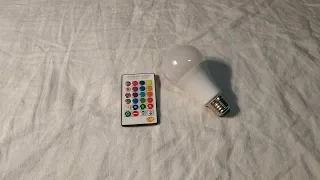 LED RGB lamp with remote control - Unpacking, test, review (with aliexpress)