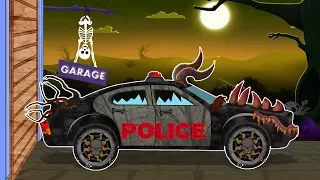 Scary Police Car | Halloween Special Car Garage | Scary Video For Kids And Babies