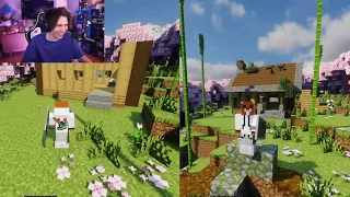 Rubius Construye su casa en Minecraft mientras todo el chat se BURLA