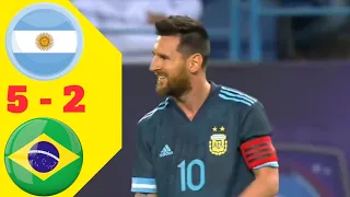 Argentina vs Brazil 5   2 all goal। International friendly match 2022 HD।