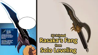 3D Printed Rasaka's Fang from Solo Leveling (Solo Leveling Dagger Challenge)