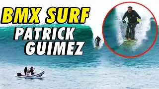 HE SURFS A WAVE WITH A BMX !!