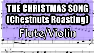 The Christmas Song Flute Violin Sheet Music Backing Track Play Along Partitura
